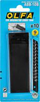Сменные лезвия OLFA ABB-10B BLACK MAX 9мм, 10 шт.