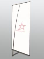 Мобильный стенд L-баннер 80х180 углепластиковый